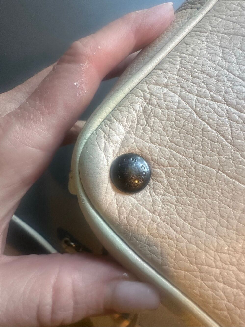 Coach Mickie Satchel in Caviar Grain Leather in GUC 2 hang tags - Picture 7 of 11